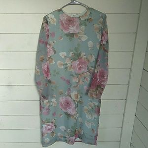 WILLI OF CALIFORNIA Vintage FLORAL DRESS SIZE LG